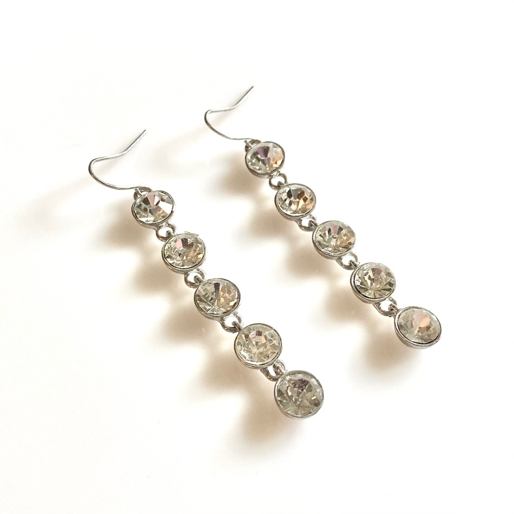 Dramatic Dangle "Diamond" Wire Earrings - image 2